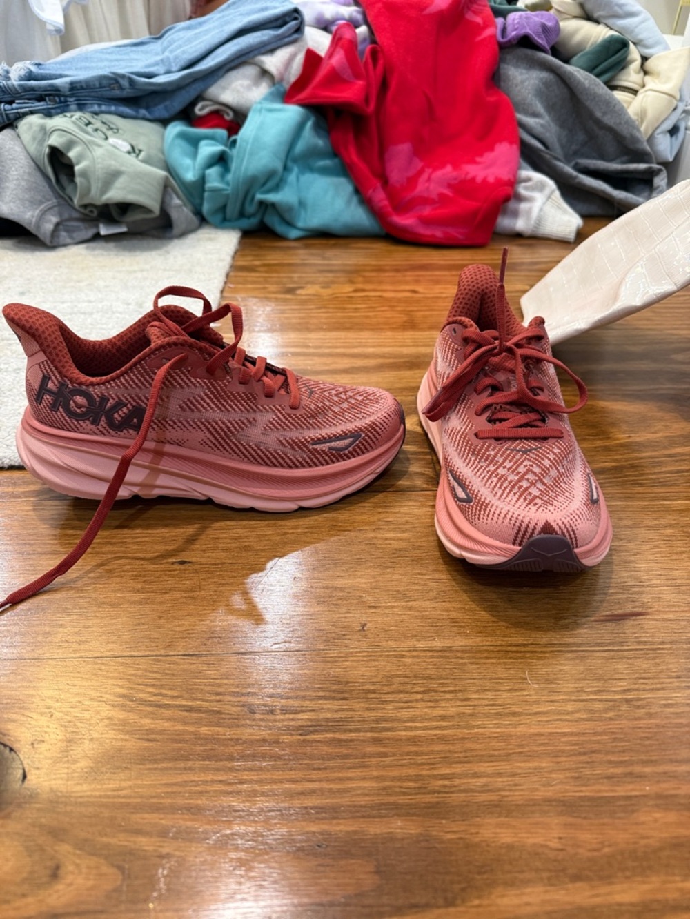 Hoka Coral/Salmon Women's Running Sneakers
